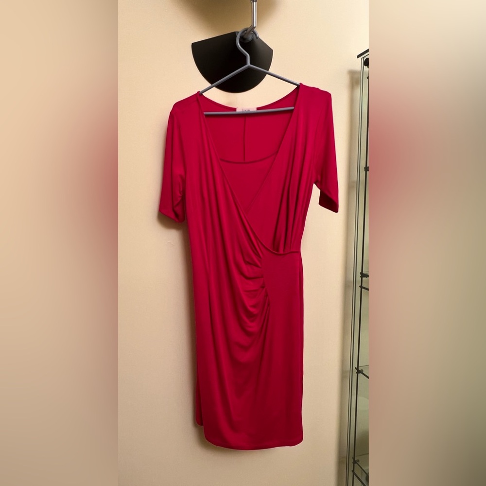 Laurel Red Draped Dress